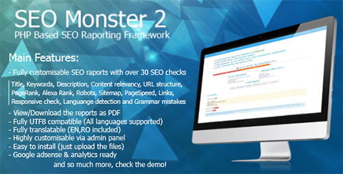 CodeCanyon - SEO Monster 2 v1.2 - Seo Reporting Framework