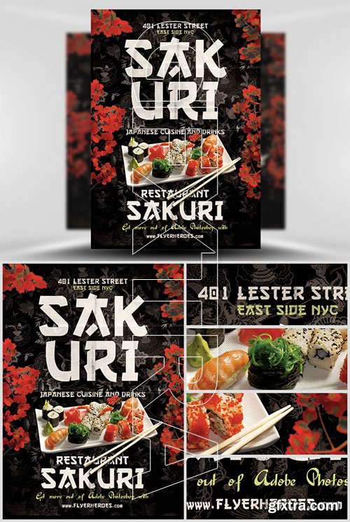 Japanese Food Poster Template