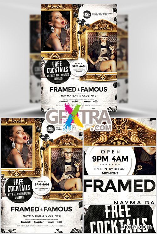 Framed and Famous Flyer Template