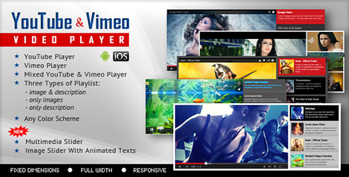 CodeCanyon - YouTube And Vimeo Video Player With Playlist