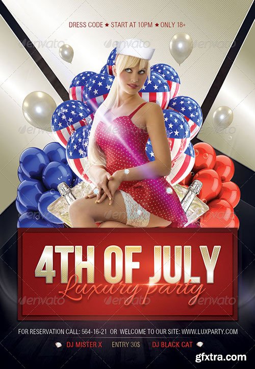 GraphicRiver - 4th of July Luxury Party Flyer 4830694