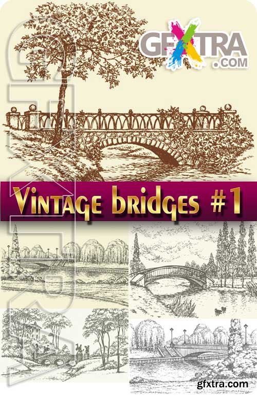 Vintage bridges #1 - Stock Vector