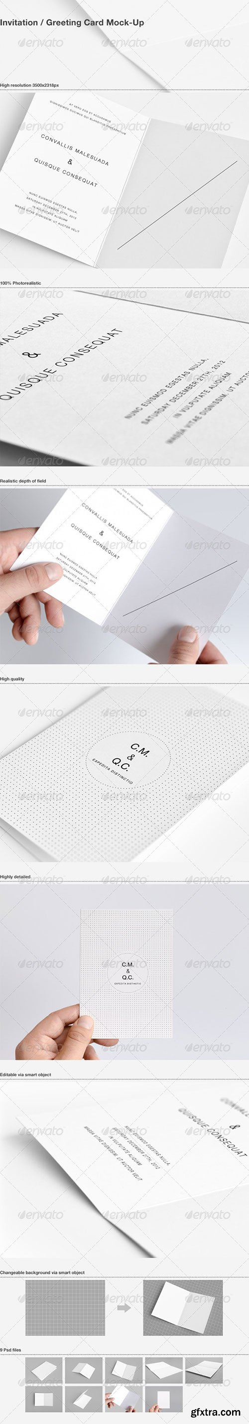 GraphicRiver - Invitation / Greeting Card Mock-Up 3601011