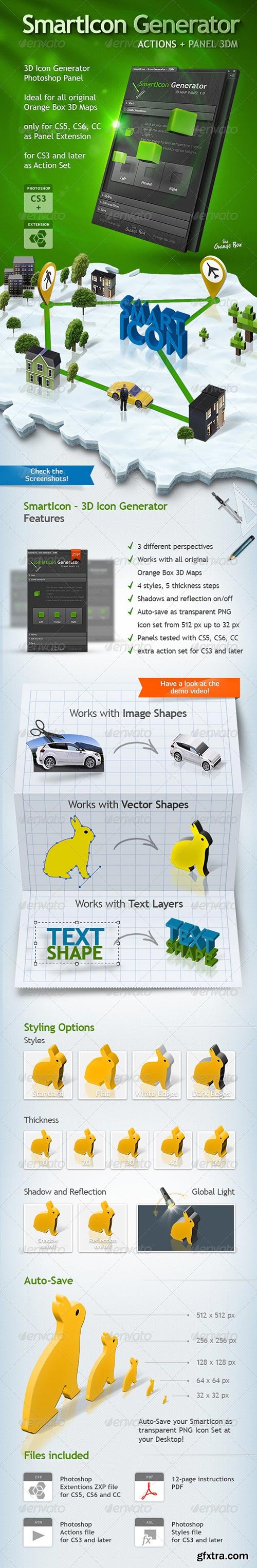 GraphicRiver - SmartIcon - 3D Icon Generator - Panel and Actions