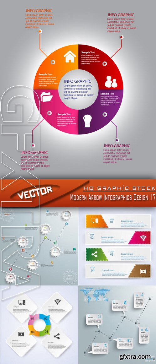 Stock Vector - Modern Arrow Infographics Design 17