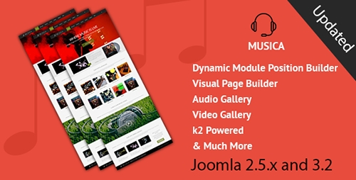 ThemeForest - Musica Musical v1.1 - Joomla 2.5 - 3.1x Premium Template