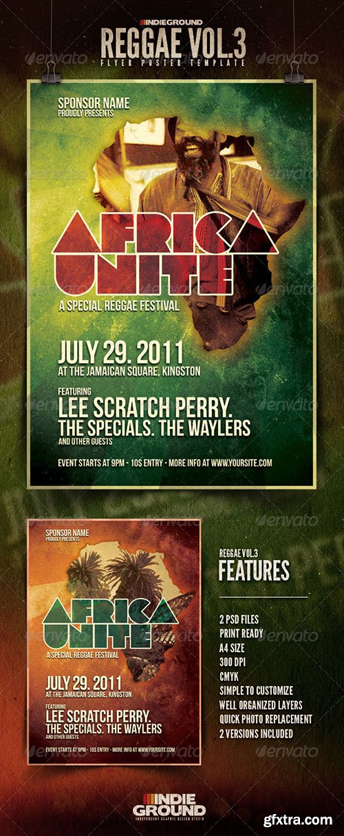 GraphicRiver - Africa Unite - Reggae Flyer/Poster Vol. 3