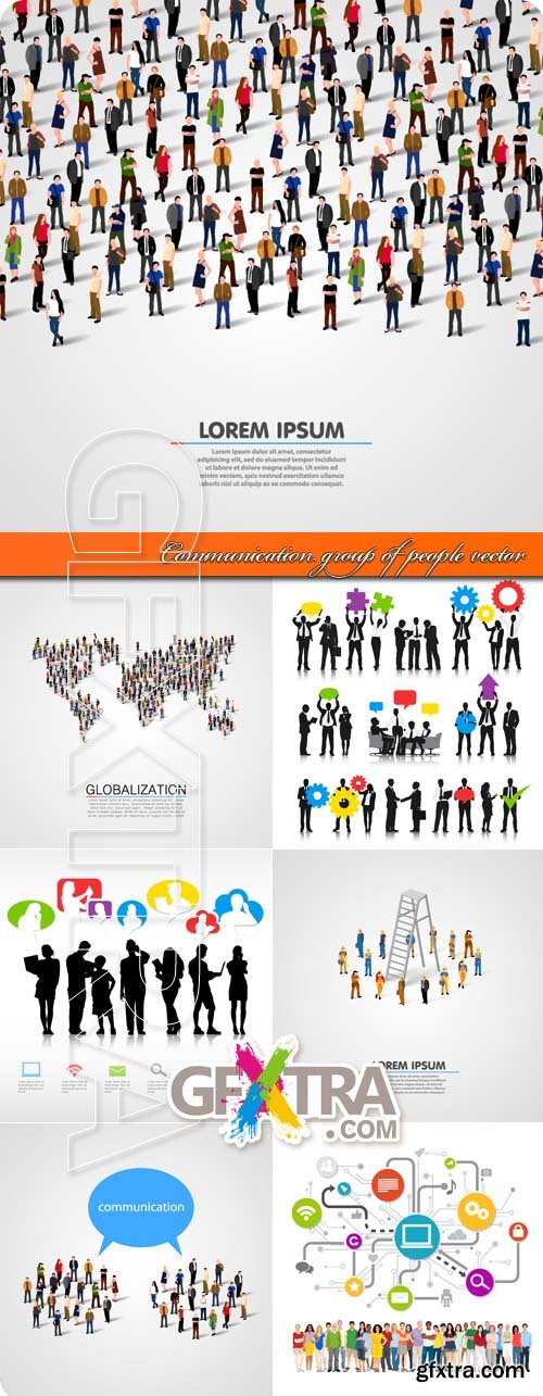 Communication group of people vector