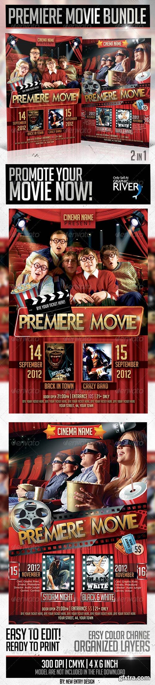 GraphicRiver - Premiere Movie Flyer Bundle 2in1