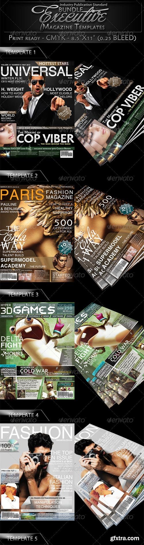 GraphicRiver - Executive Magazine Cover Templates Bundle