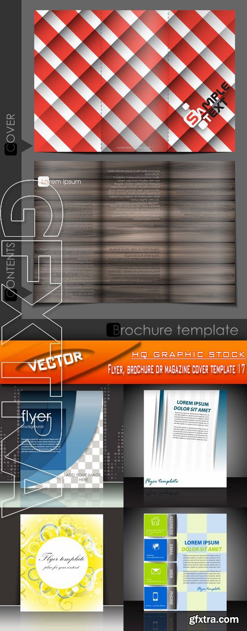 Stock Vector - Flyer, brochure or magazine cover template 17