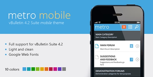 ThemeForest - Metro Mobile - A Mobile Theme for vBulletin 4.2