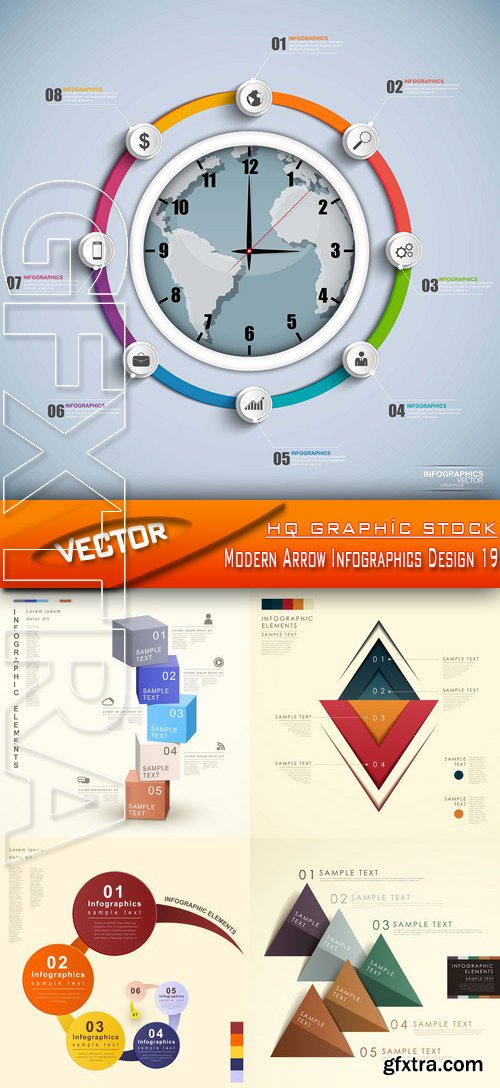 Stock Vector - Modern Arrow Infographics Design 19