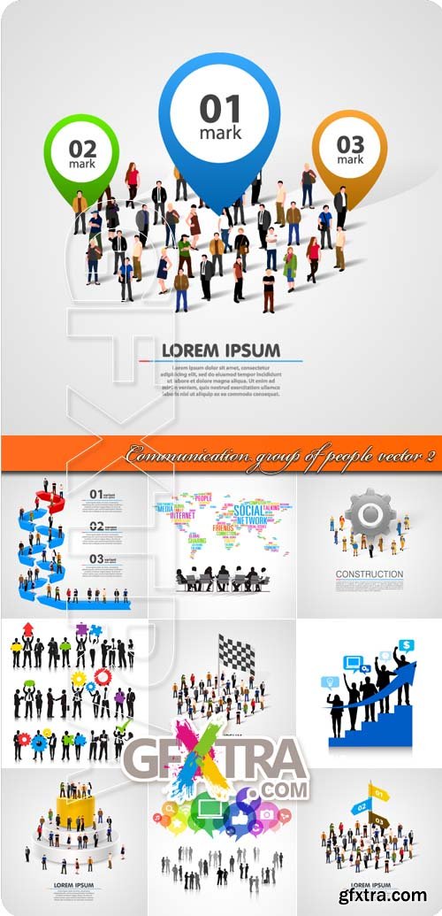 Communication group of people vector 2
