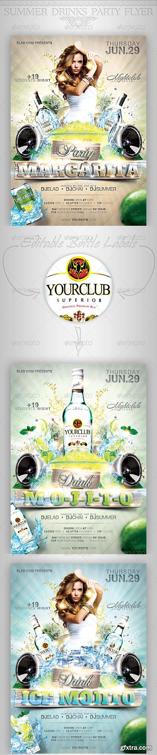 GraphicRiver - Summer Drinks Event Party Flyer