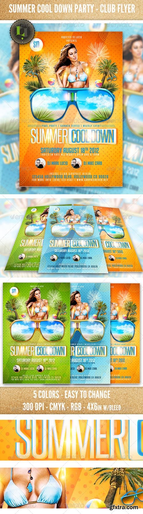 GraphicRiver - Summer Cool Down Party - Club Flyer