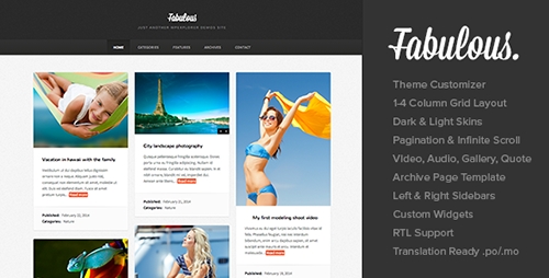 ThemeForest - Fabulous v1.03 - Responsive Masonry Blog WordPress Theme