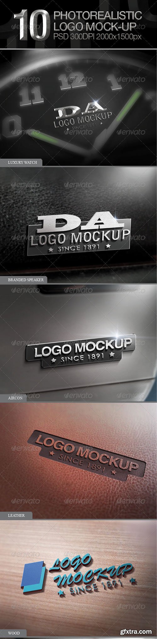 GraphicRiver - 10 Photorealistic Logo Mock-up