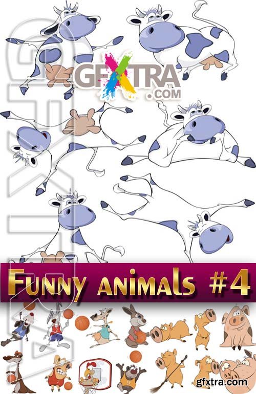 Funny Animals #4 - Stock Vector