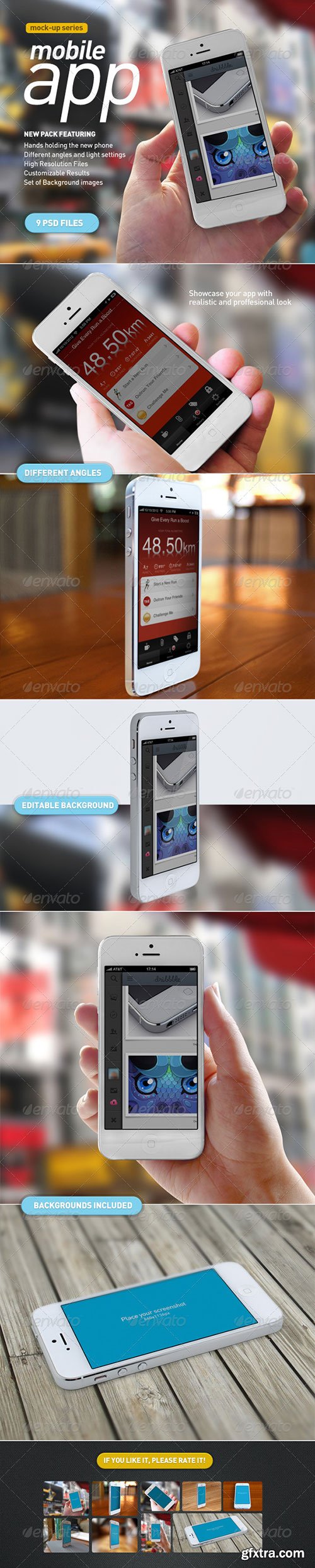 GraphicRiver - Mobile App | White Phone Mock-Up