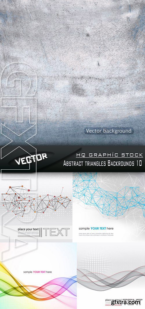 Stock Vector - Abstract triangles Backrounds 10