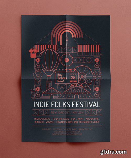 Indie Folks Festival Flyer