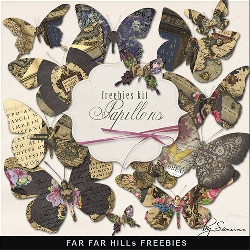 Scrap-kit - Papillons - PNG Illustrations 2014