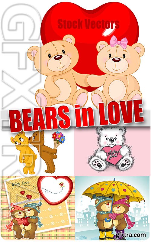 Bears in love - Stock Vectors