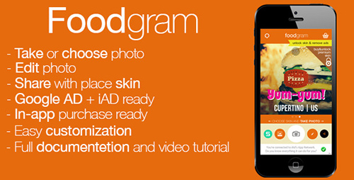 CodeCanyon - Foodgram v1.0 - Mobile Application