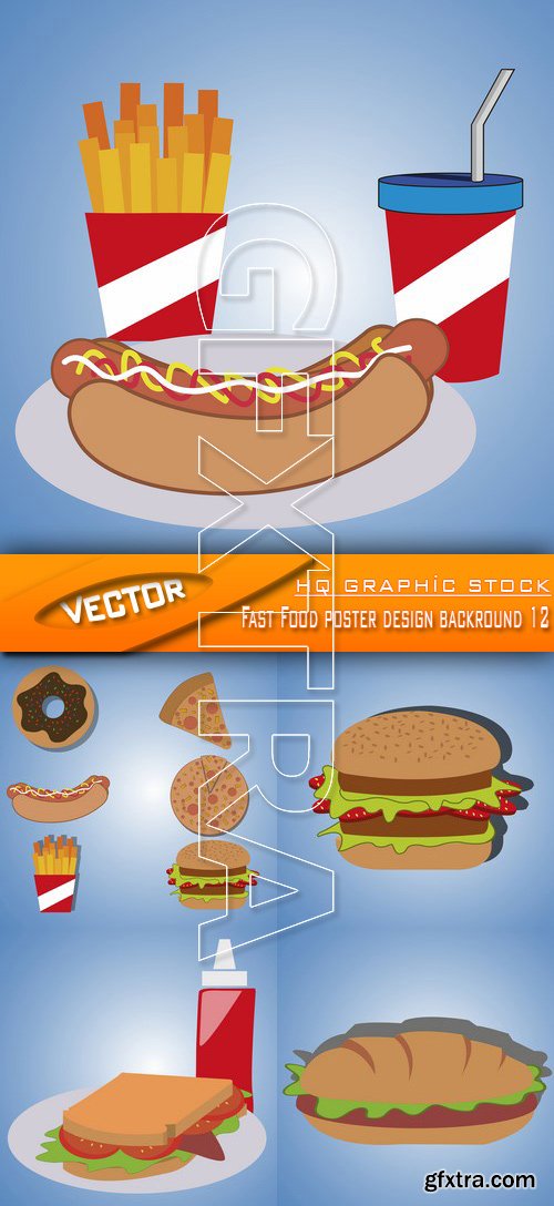 Stock Vector - Fast Food poster design backround 12