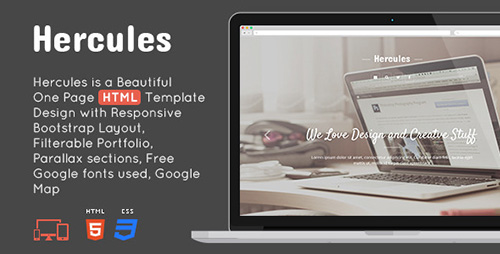 ThemeForest - Hercules - One Page Responsive HTML Theme - RIP