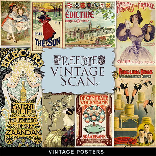 Scrap-kit - Vintage Posters Illustrations 2014 Vol.2