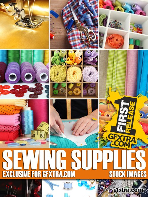 Stock Photos - Sewing Supplies, 25xJPG