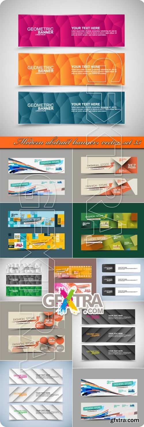 Modern abstract banners vector set 35