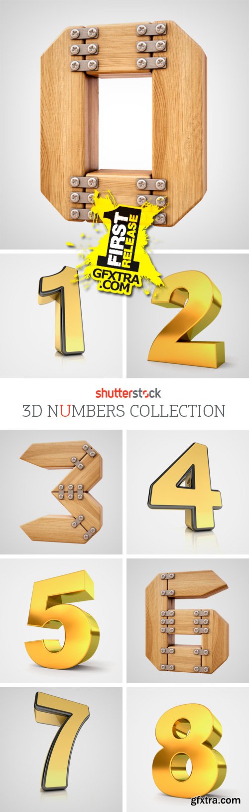 Amazing SS - 3D Numbers Collection, 30xJPGs