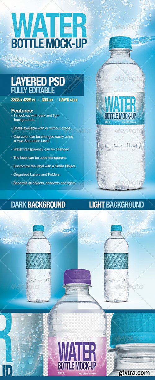 GraphicRiver - Fresh Water Bottle Mock-Up