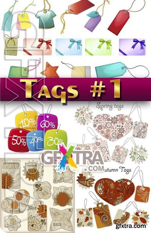 Tags and stickers #1 - Stock Vector