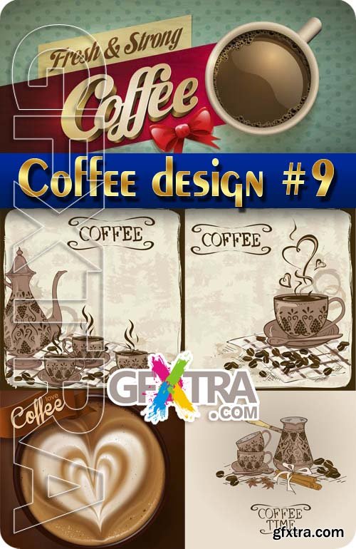 Coffee Designs #9 - Stock Vector