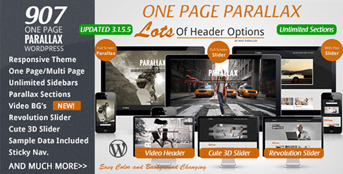 ThemeForest - 907 v3.1.5.5 - Responsive WP One Page Parallax