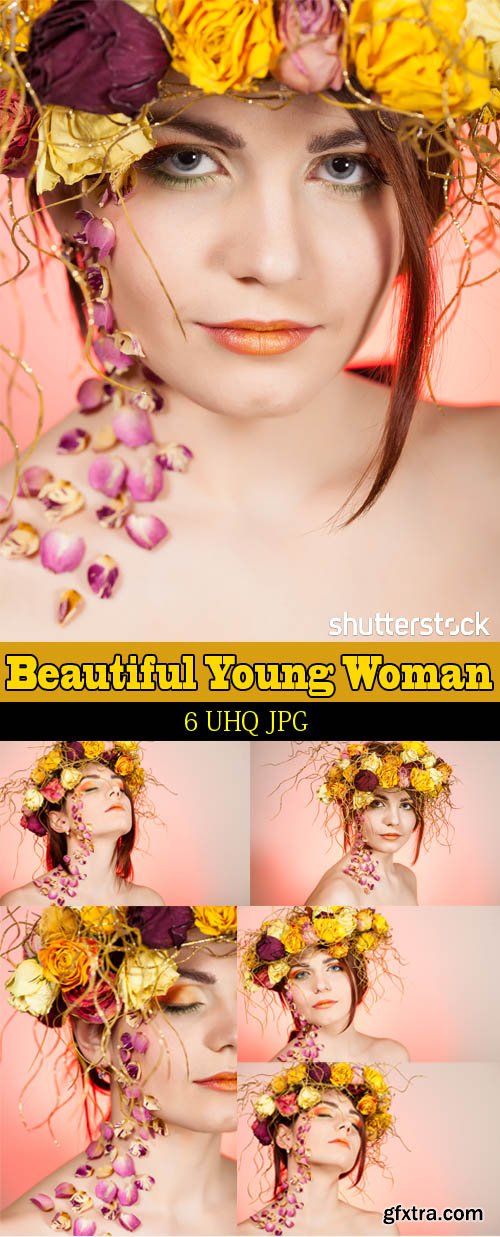 Beautiful Young Woman with Wreath on her Head