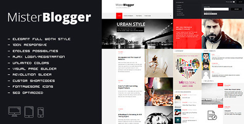 ThemeForest - MisterBlogger v1.0.2 - Blog/Magazine WordPress Theme