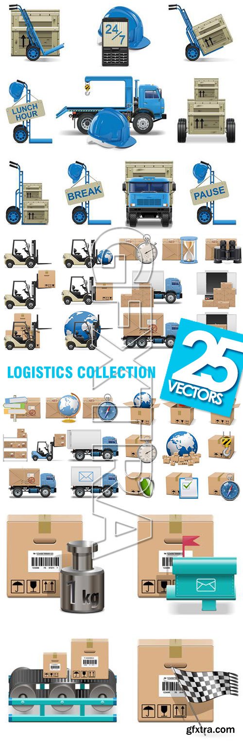 Logistics Collection 25xEPS