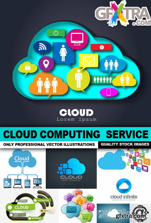Cloud Computing Service - 25 Vector