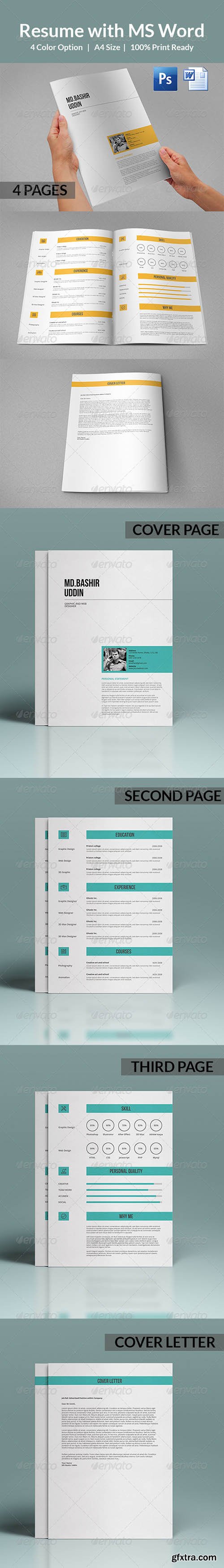 Graphicriver Resume with MS Word 8136891