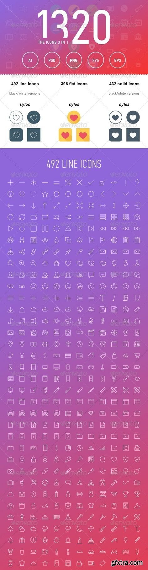 GraphicRiver - The Icons 3in1 1320