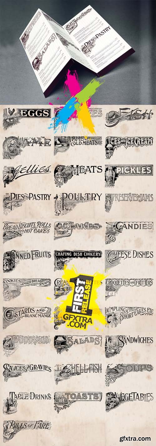 34 Vintage Food Titles
