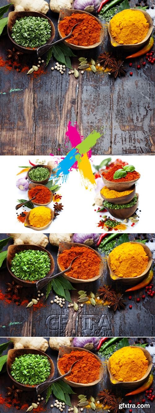 Stock Photo - Various Color Spices
