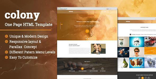 ThemeForest - Colony One Page Parallax HTML Template - RIP