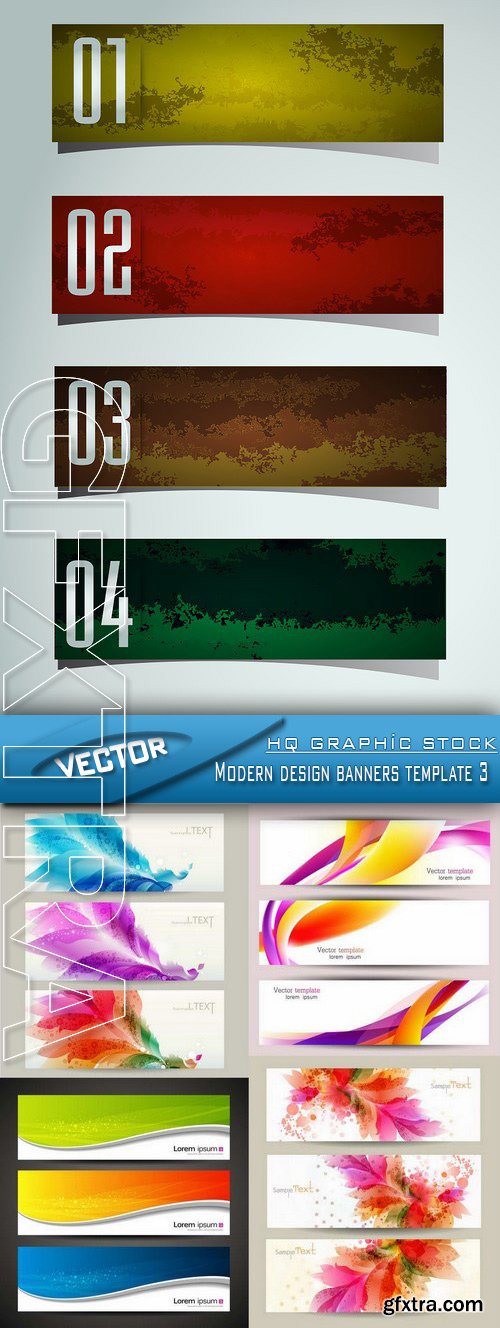 Stock Vector - Modern design banners template 3