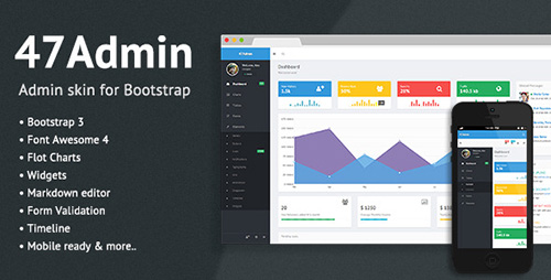 CodeCanyon - 47Admin v1.3 - Bootstrap Admin Skin